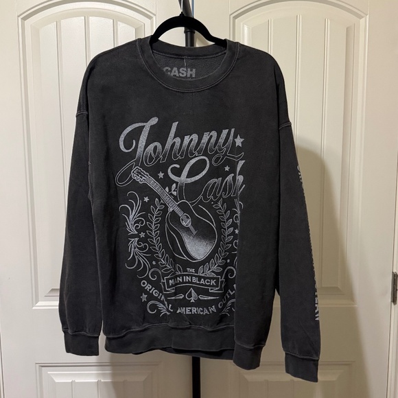 Urban Outfitters | Johnny Cash Overdyed Graphic Pullover Sweatshirt *NWT* - Picture 2 of 4